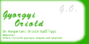 gyorgyi oriold business card